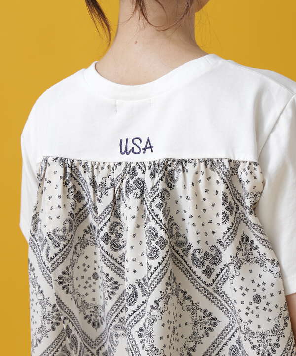 PAISLEY MIX T-SHIRT/ ペイズリーミックスTシャツ