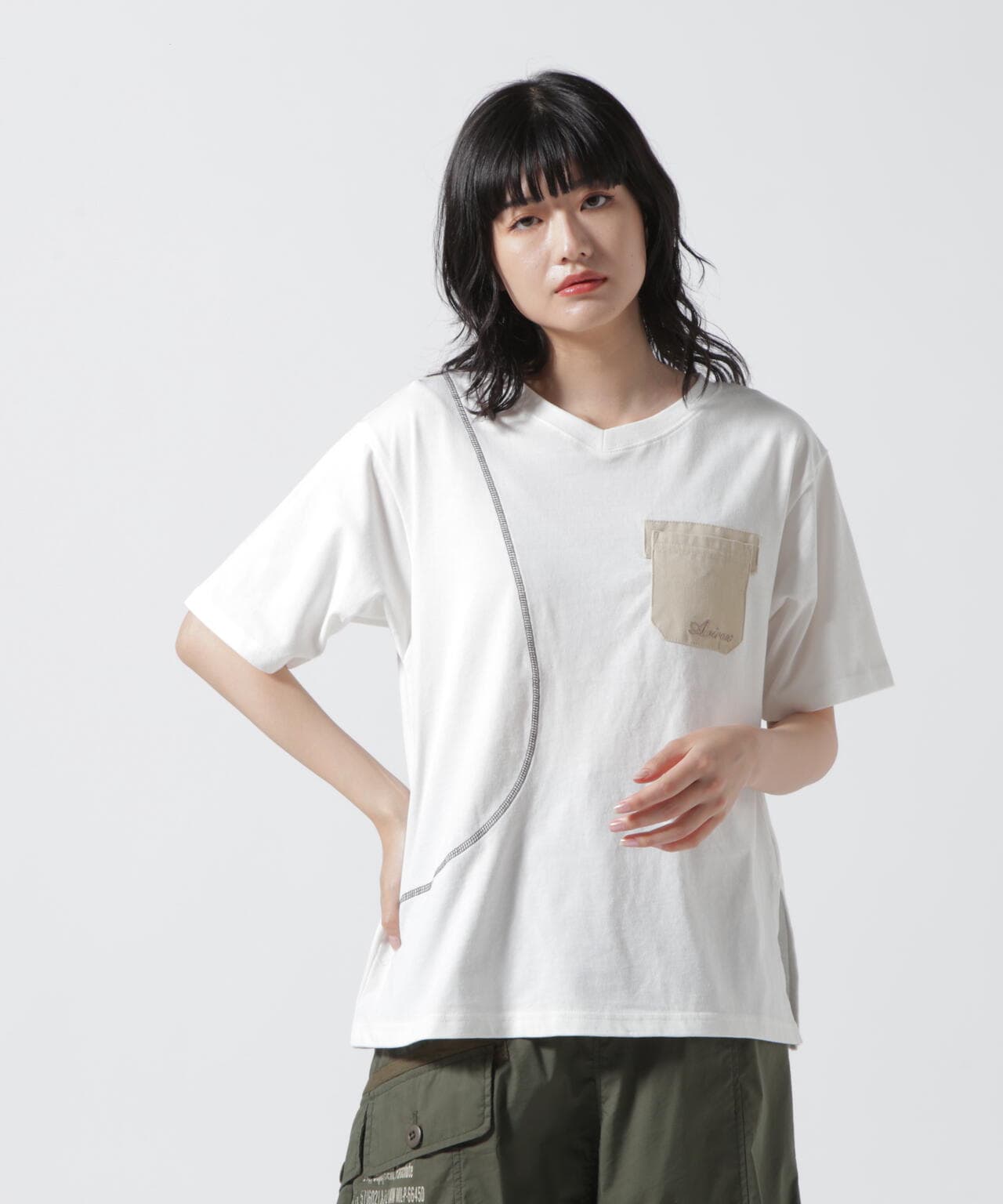 SWITCHING POCKET T-SHIRT/ スイッチングポケットTシャツ | AVIREX