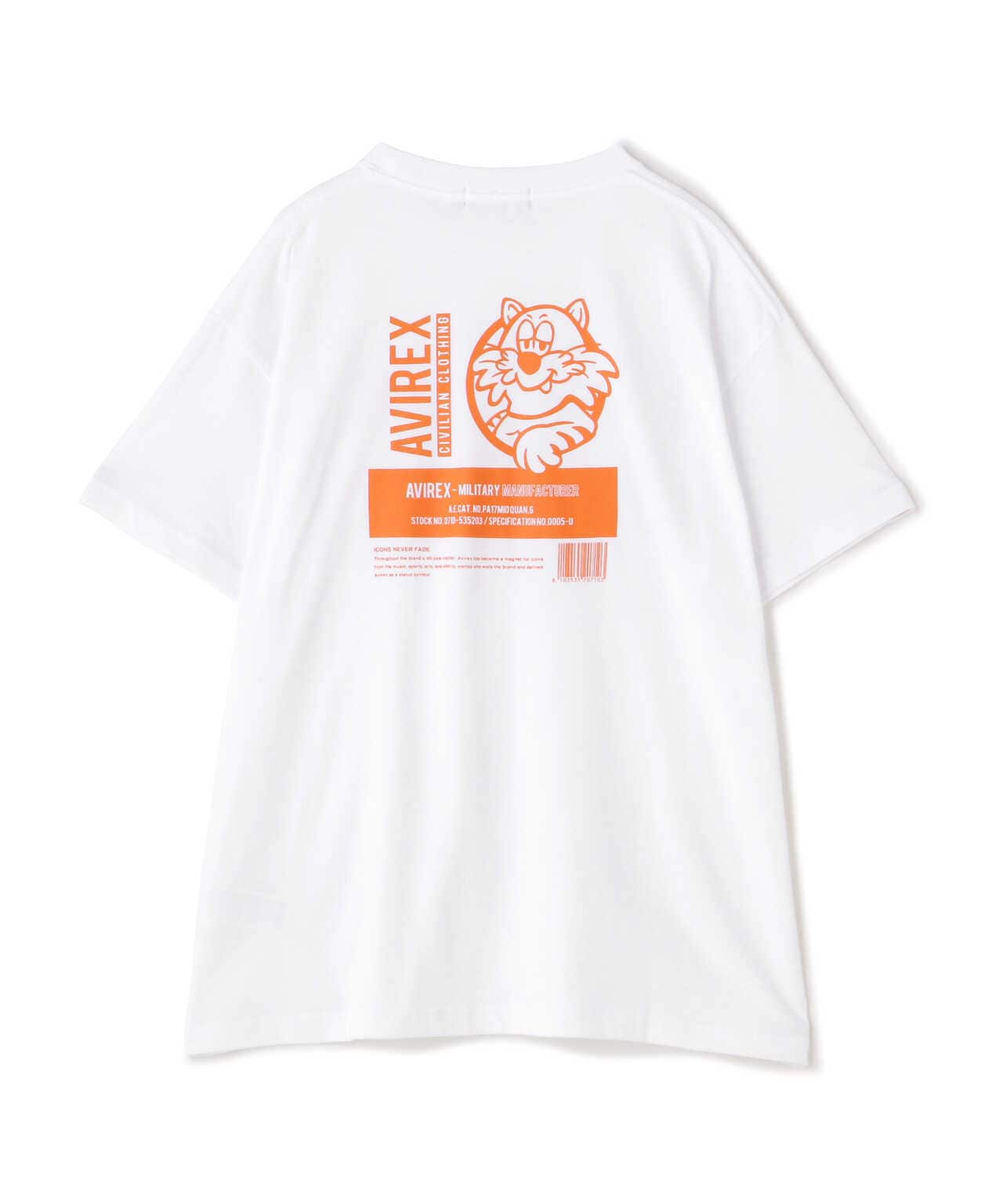 1COLOR TOMCAT T-SHIRT/ 1カラートムキャットTシャツ | AVIREX