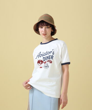 DONUT PRINT RINGER T-SHIRT/ドーナツプリント リンガーTシャツ