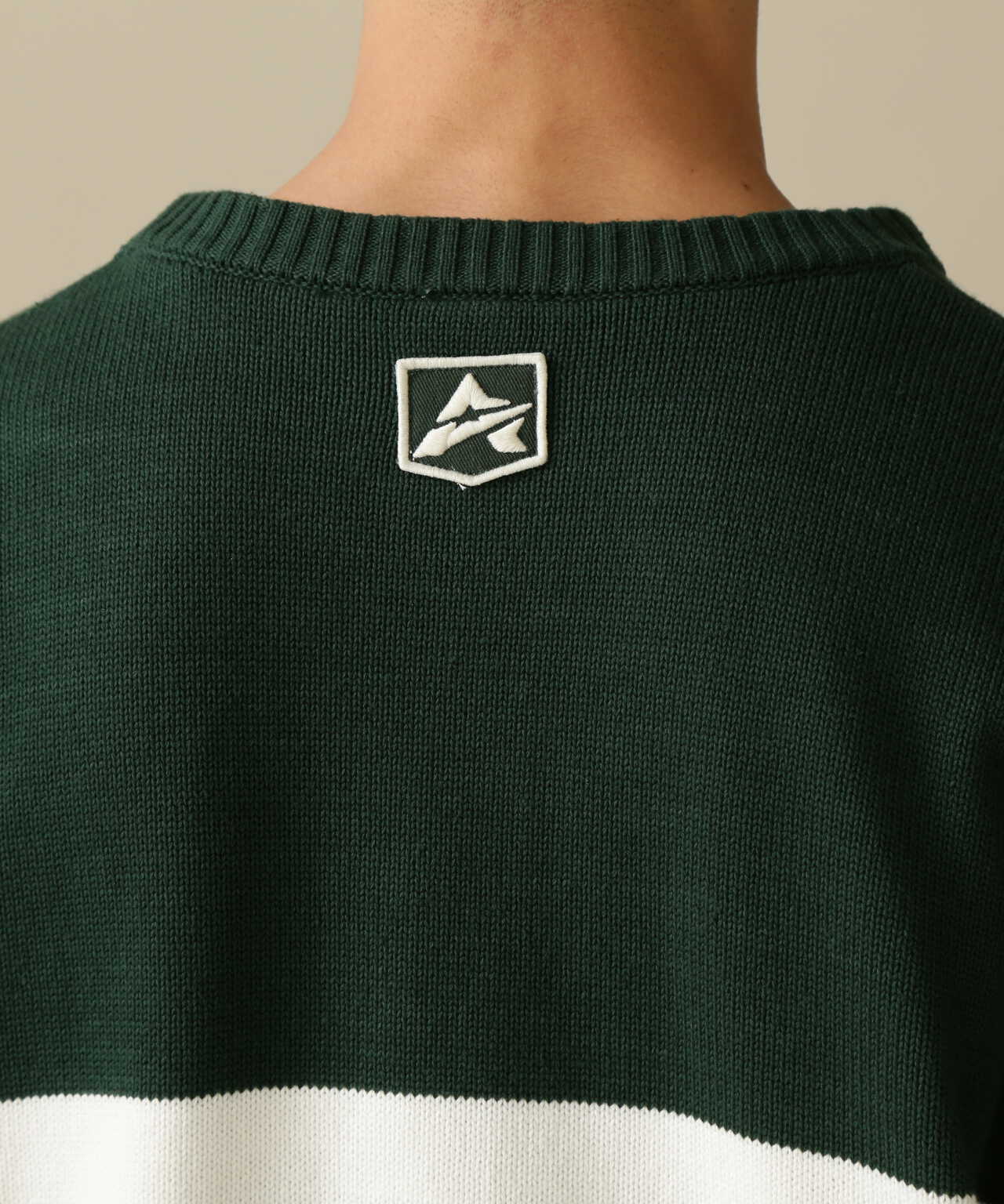 PANELLED BORDER LOGO KNIT / パネル ボーダー ロゴ ニット | AVIREX