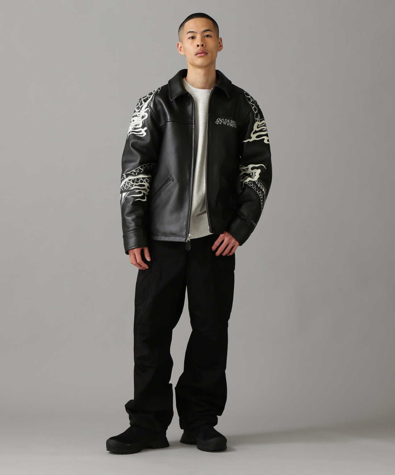 直営店限定》 DRAGON&SNAKE TRACKER JACKET / ドラゴン＆スネーク トラッカージャケット /BLACK | AVIREX (  アヴィレックス ) | US ONLINE STORE（US オンラインストア）