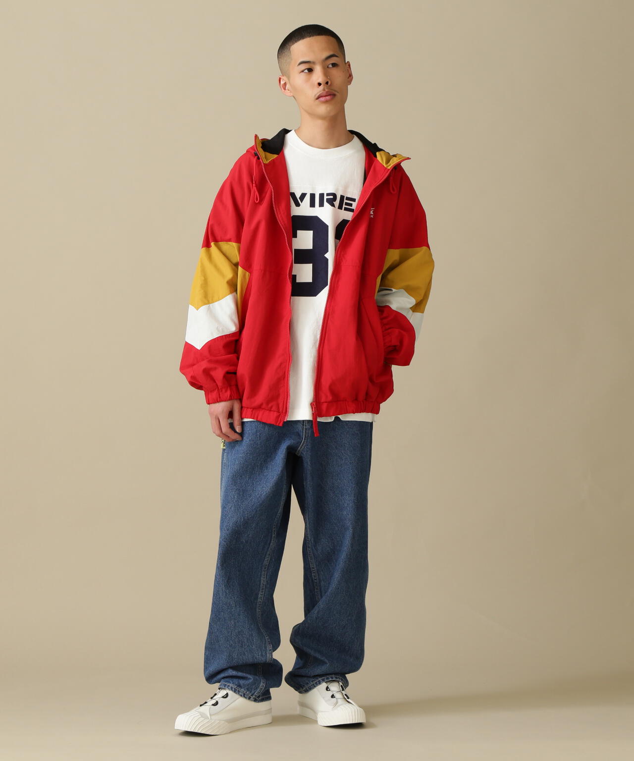 BAGGY FIT HOODED TEAM JACKET / バギーフィット フーディー チーム ジャケット