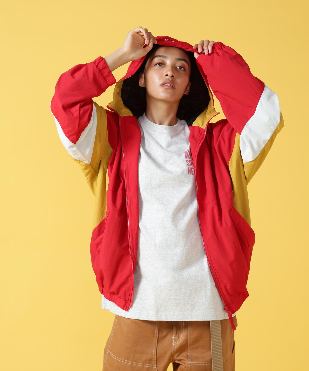 BAGGY FIT HOODED TEAM JACKET / バギーフィット フーディー チーム ...