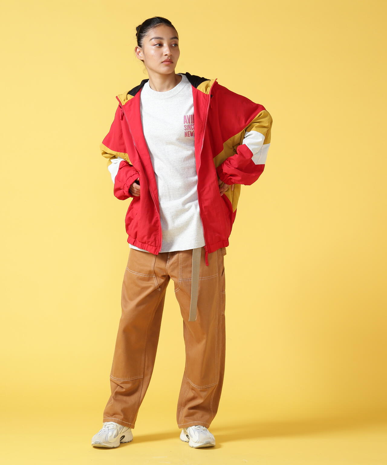 BAGGY FIT HOODED TEAM JACKET / バギーフィット フーディー チーム