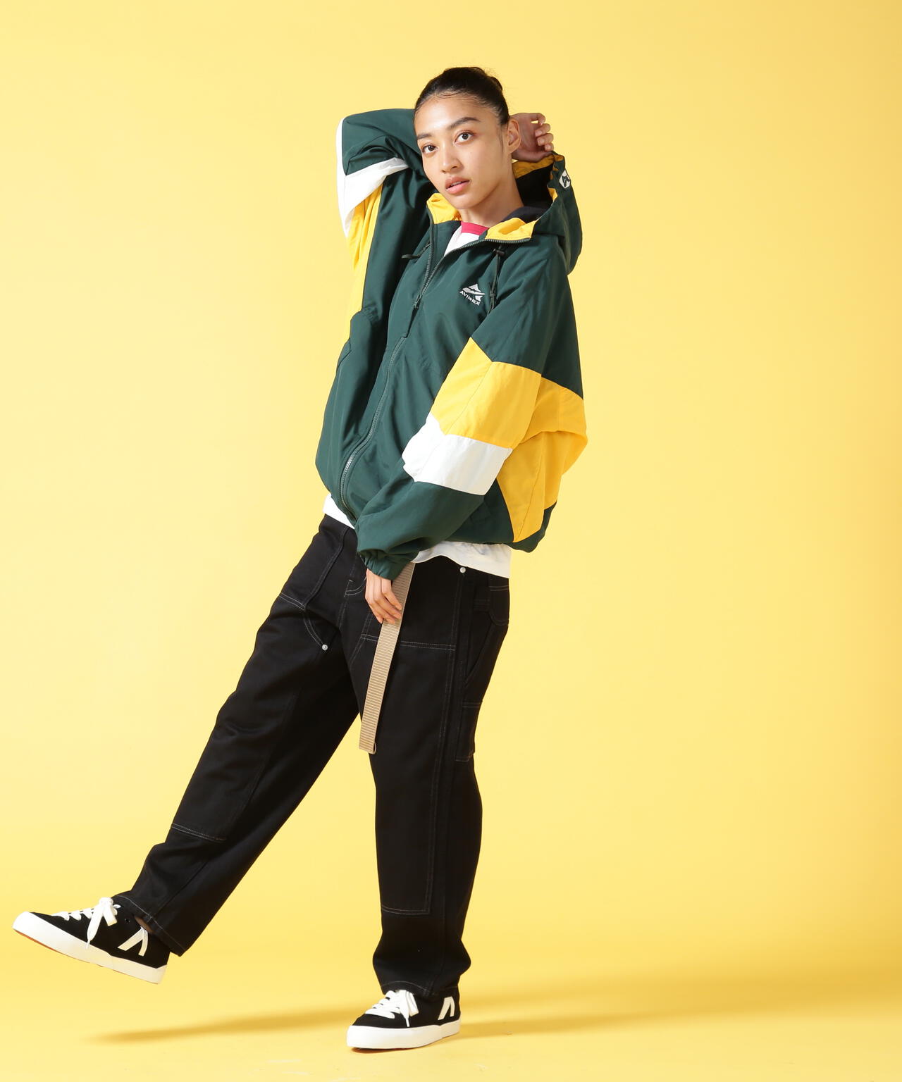 BAGGY FIT HOODED TEAM JACKET / バギーフィット フーディー チーム ジャケット