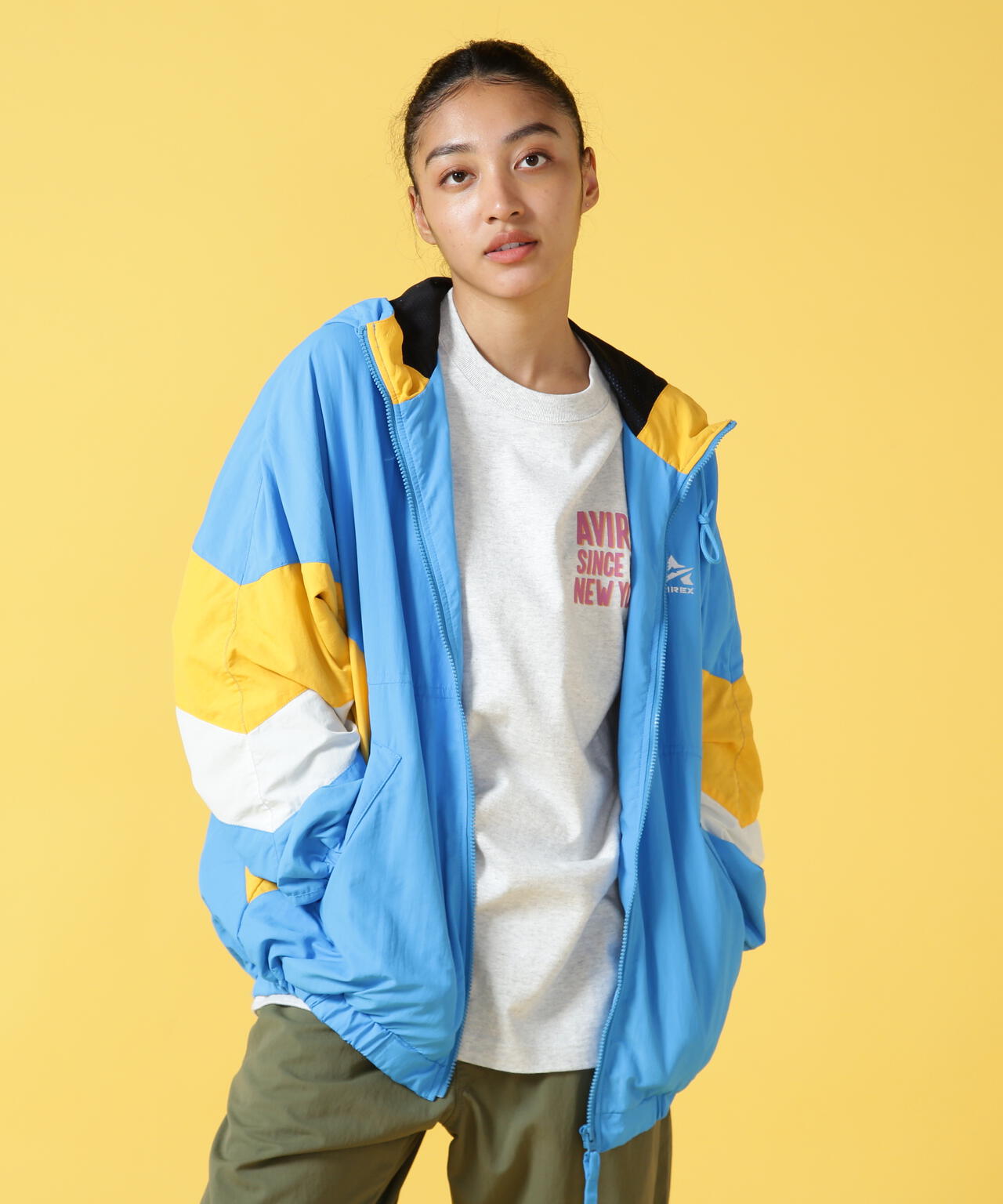 BAGGY FIT HOODED TEAM JACKET / バギーフィット フーディー チーム ジャケット