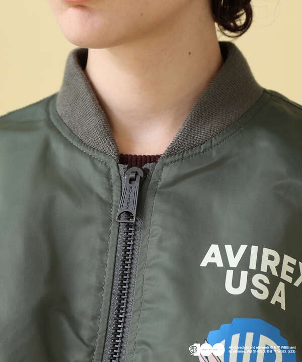 《WB/AVIREX》LOONEY TUNES COLLECTION　LIGHT MA-1 JACKET