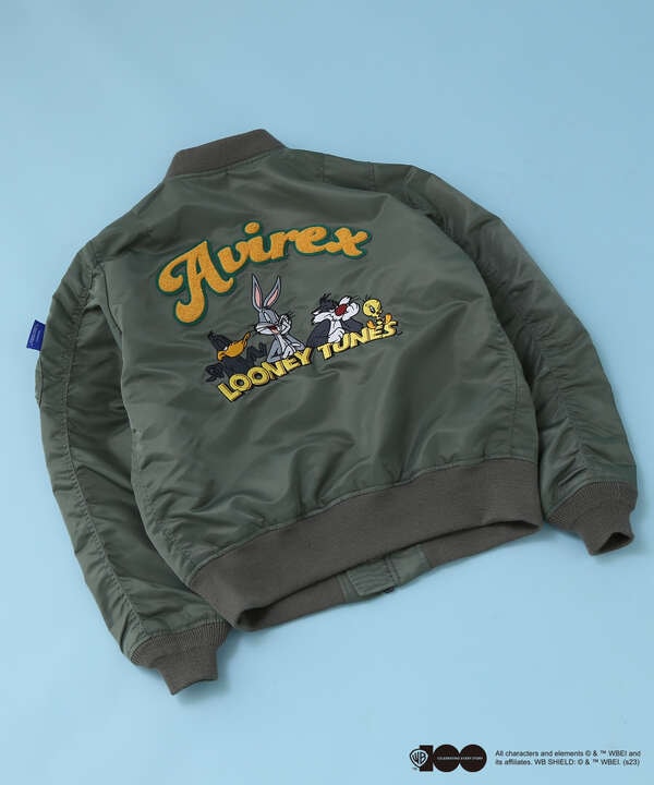 《WB/AVIREX》LOONEY TUNES COLLECTION　LIGHT MA-1 JACKET