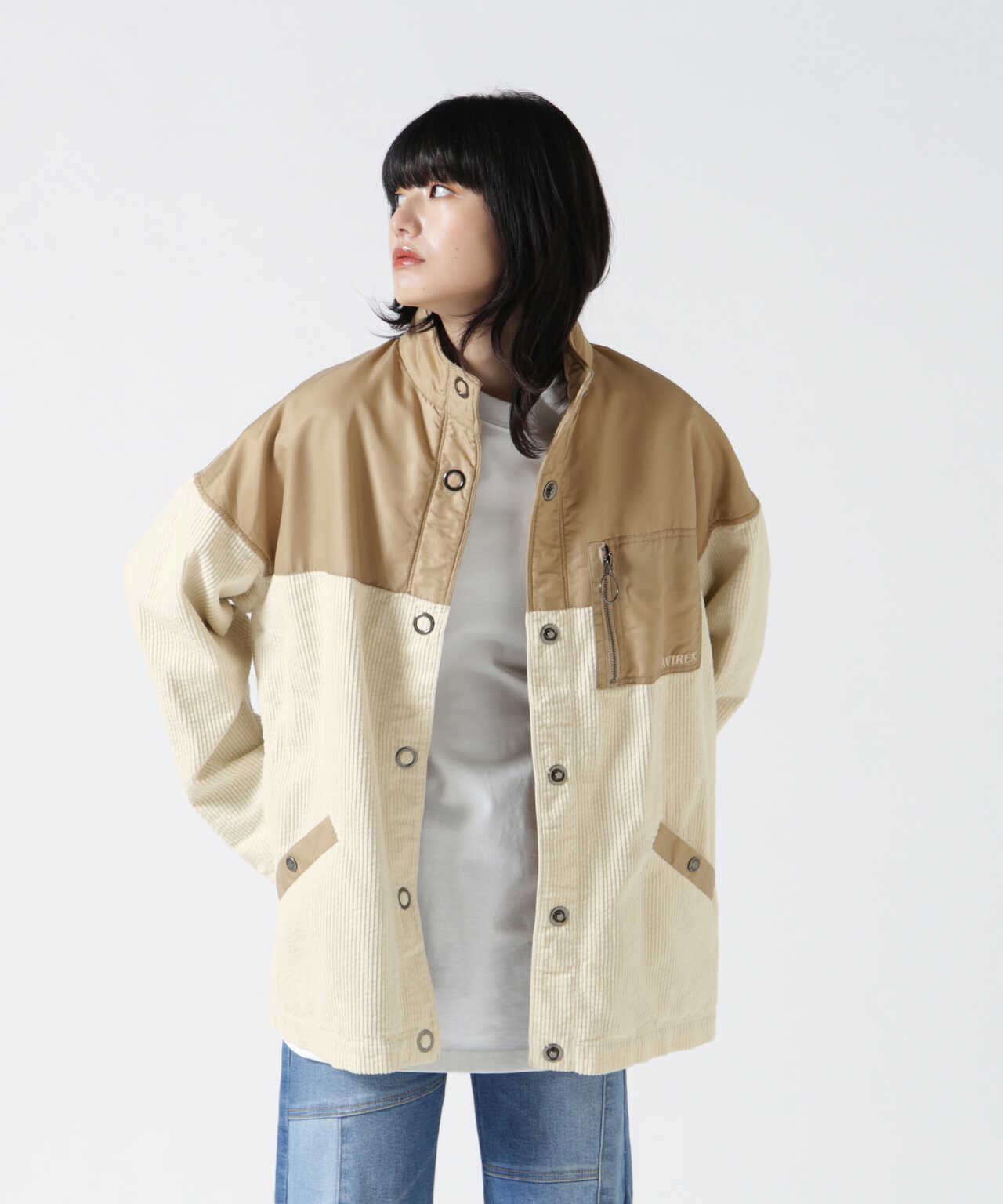 CORDUROY COMBI NYLON BLOUSON/ コーデュロイコンビ ナイロンブルゾン