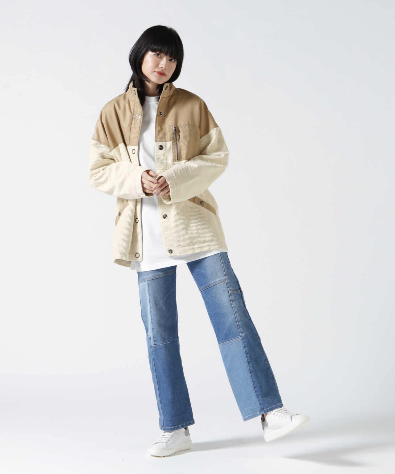 CORDUROY COMBI NYLON BLOUSON/ コーデュロイコンビ ナイロンブルゾン