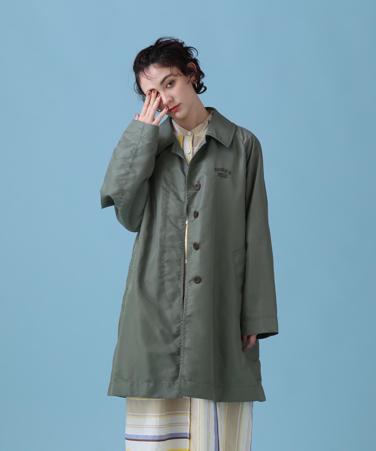 激安価格の AVIREX ◇極美品◇ Over キャメル コート Coat Detail 