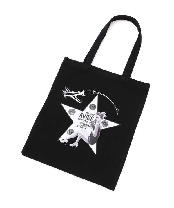 ONE COLOR PINUP GIRL TOTE BAG/ ワンカラー ピンナップガール トートバッグ