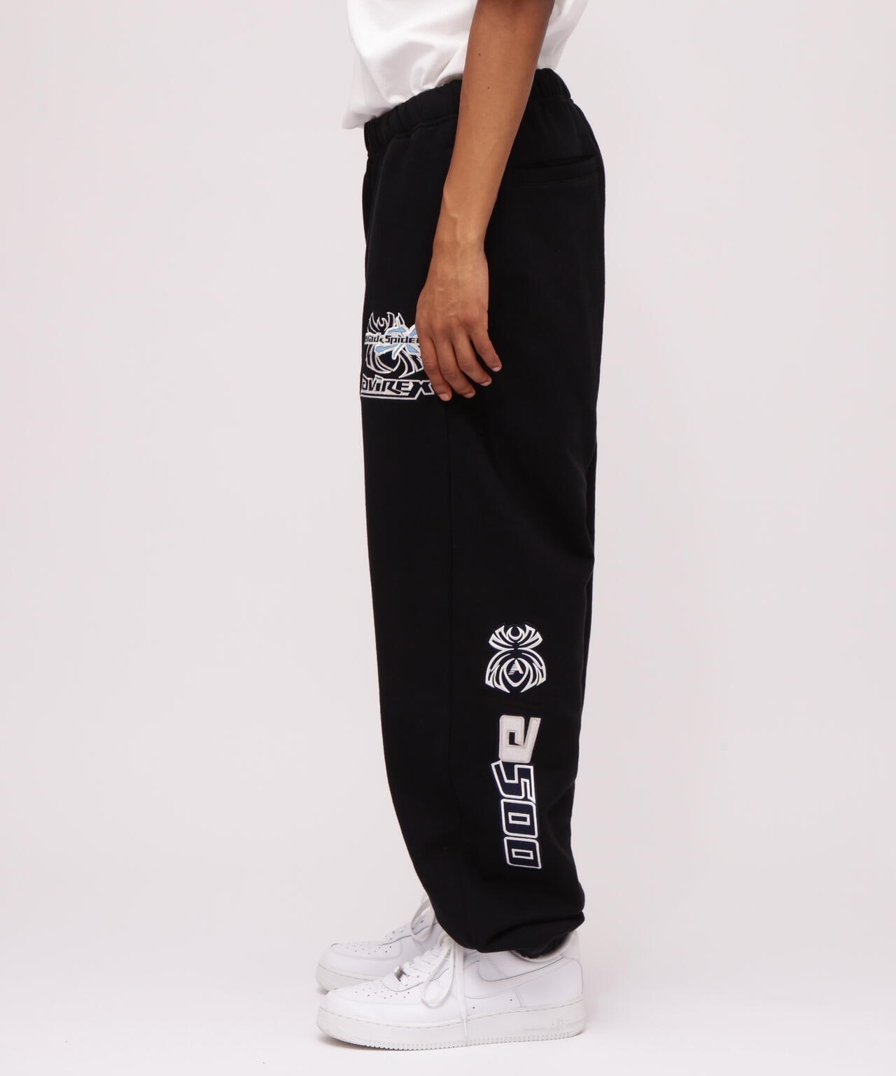 《AVIREX × XLARGE》SWEAT PANTS BLACK SPIDER / スウェットパンツ ブラック スパイダー