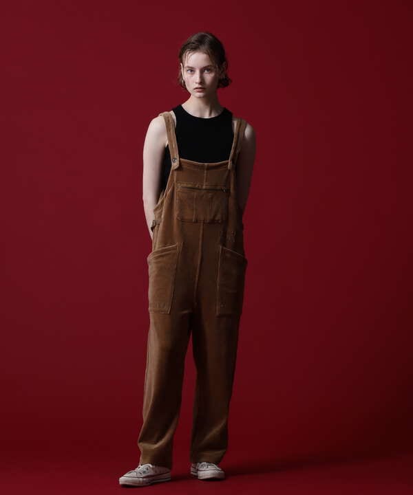 《COLLECTION》L-VELOR OVERALL/ ベロア オーバーオール