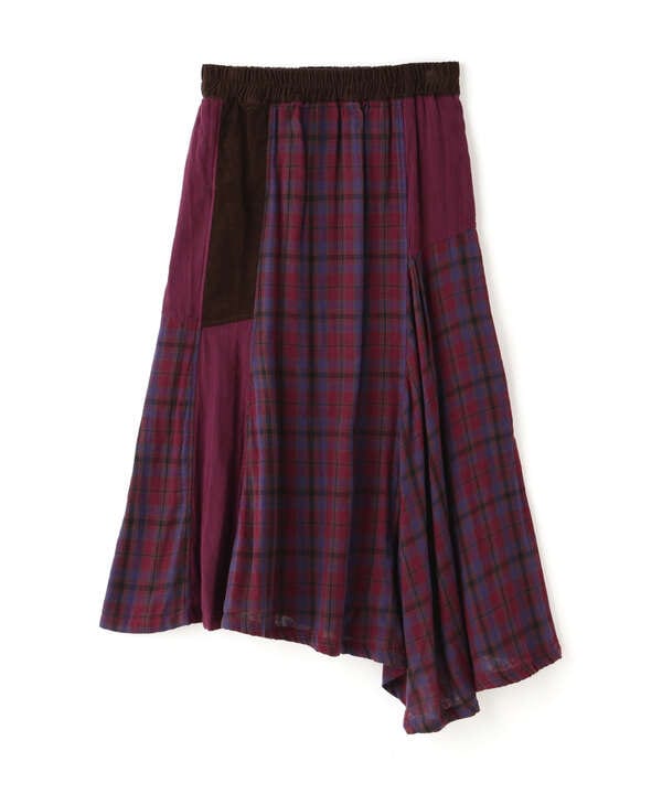 《直営店限定》DOUBLE GAUZE MULTI CHECK SKIRT/ ダブルガーゼ マルチチェックスカート