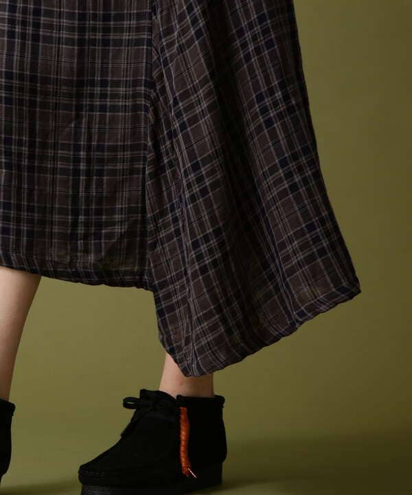 《直営店限定》DOUBLE GAUZE MULTI CHECK SKIRT/ ダブルガーゼ マルチチェックスカート