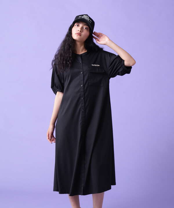 VOLUME SLEEVE SHIRT ONE PIECE/ボリューム スリーブ シャツ ワンピース