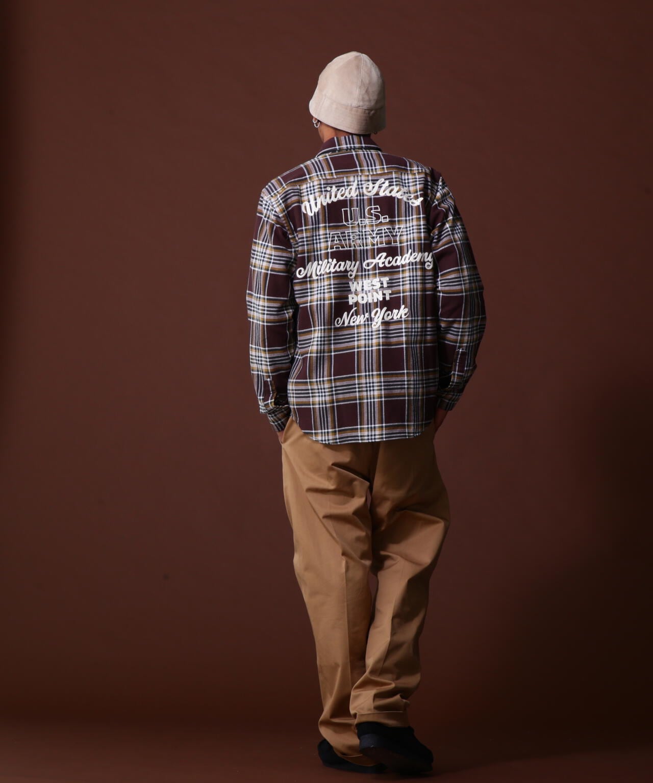 COLLECTION》COTTON CHECK EMBROIDERY SHIRT | AVIREX