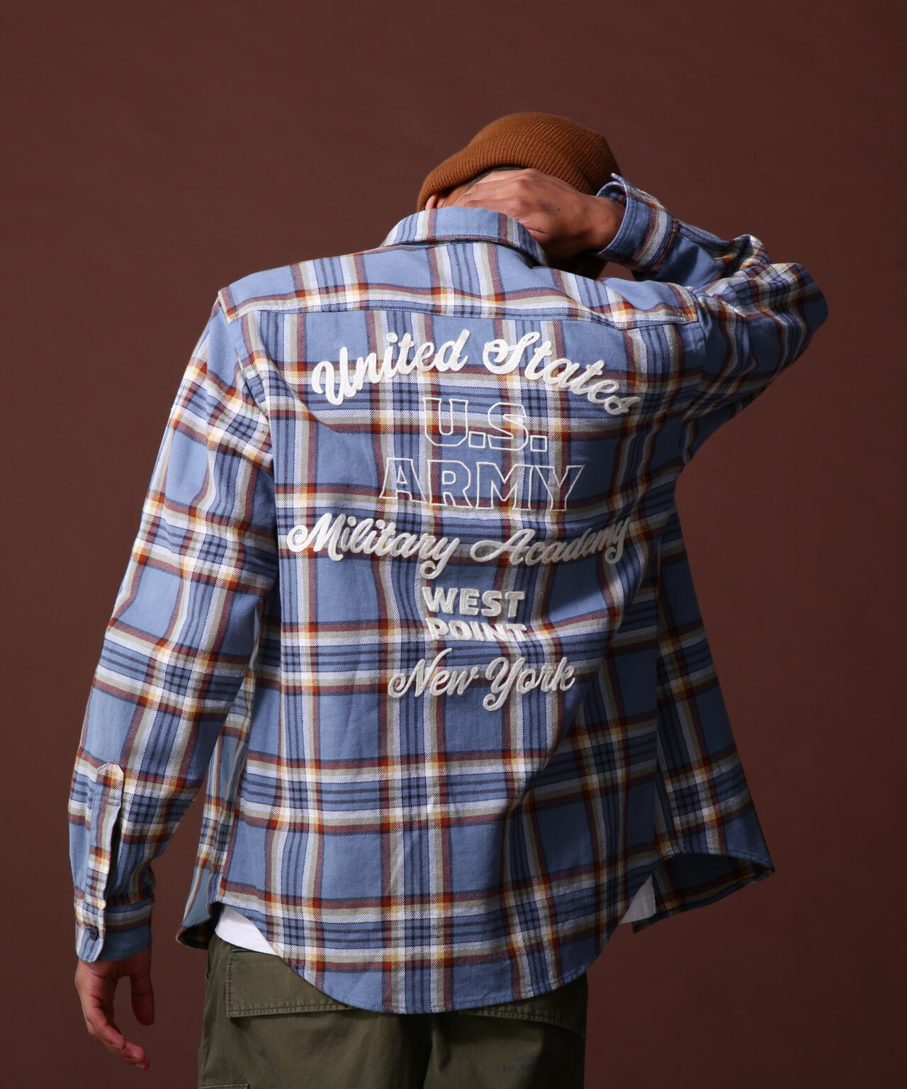 COLLECTION》COTTON CHECK EMBROIDERY SHIRT | AVIREX