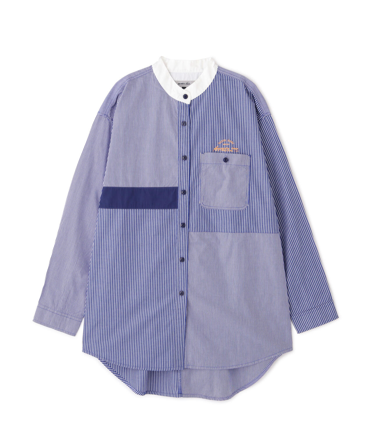 L-CRAZY PATTERN STRIPE SHIRT/クレイジーパターンストライプシャツ