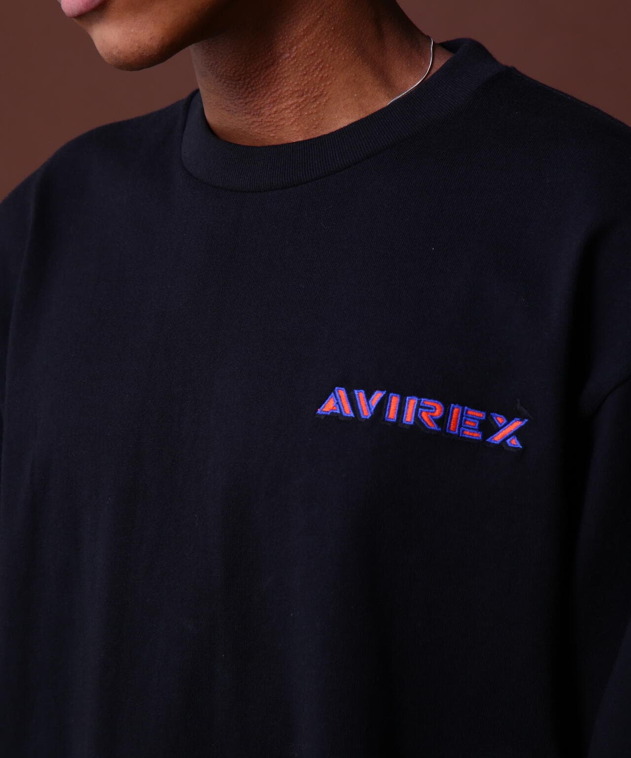 新品 AVIREX アヴィレックス 刺繍 厚手コットンTシャツ 白L