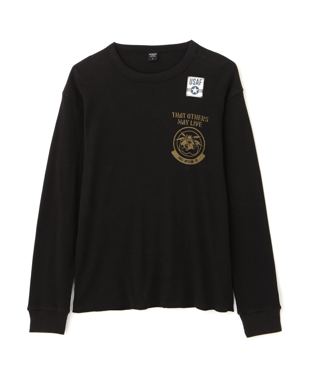 L/S WAFFLE T-SHIRT N.Y A.N.G