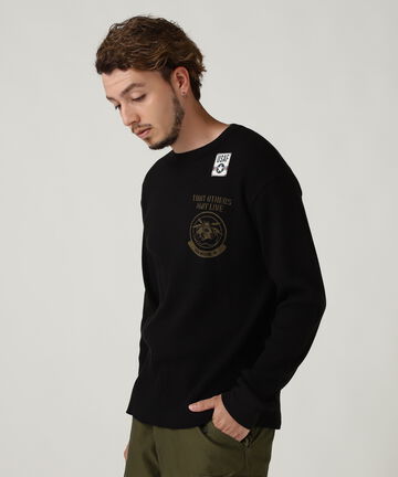 L/S WAFFLE T-SHIRT N.Y A.N.G