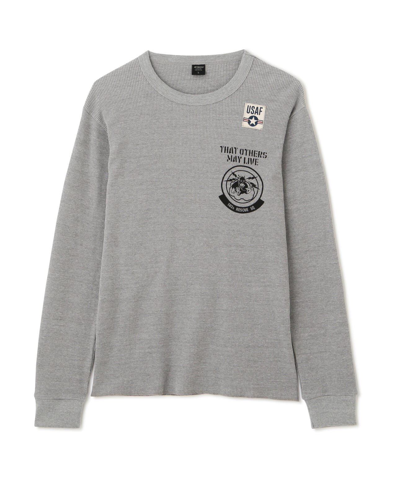 L/S WAFFLE T-SHIRT N.Y A.N.G