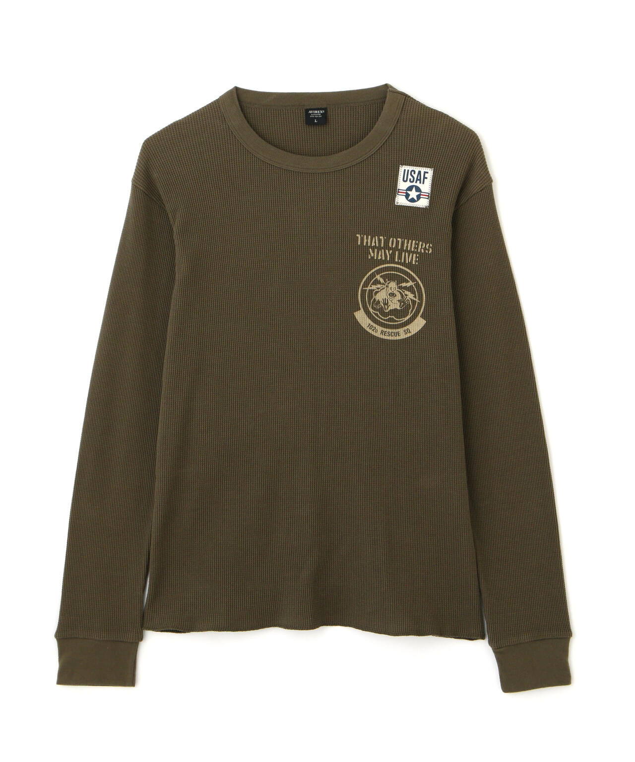 L/S WAFFLE T-SHIRT N.Y A.N.G