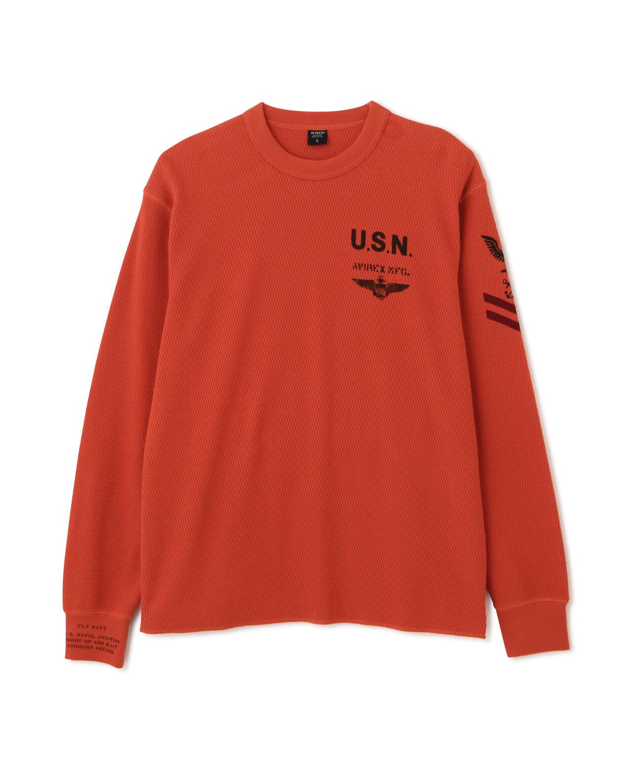 NAVAL L/S WAFFLE T-SHIRT | AVIREX ( アヴィレックス ) | US ONLINE 