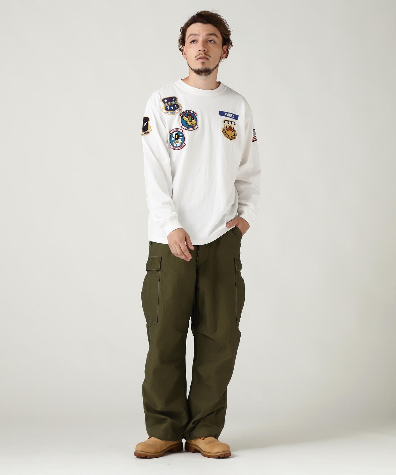 L/S N.Y. A.N.G PATCH T-SHIRT | AVIREX ( アヴィレックス ) | US