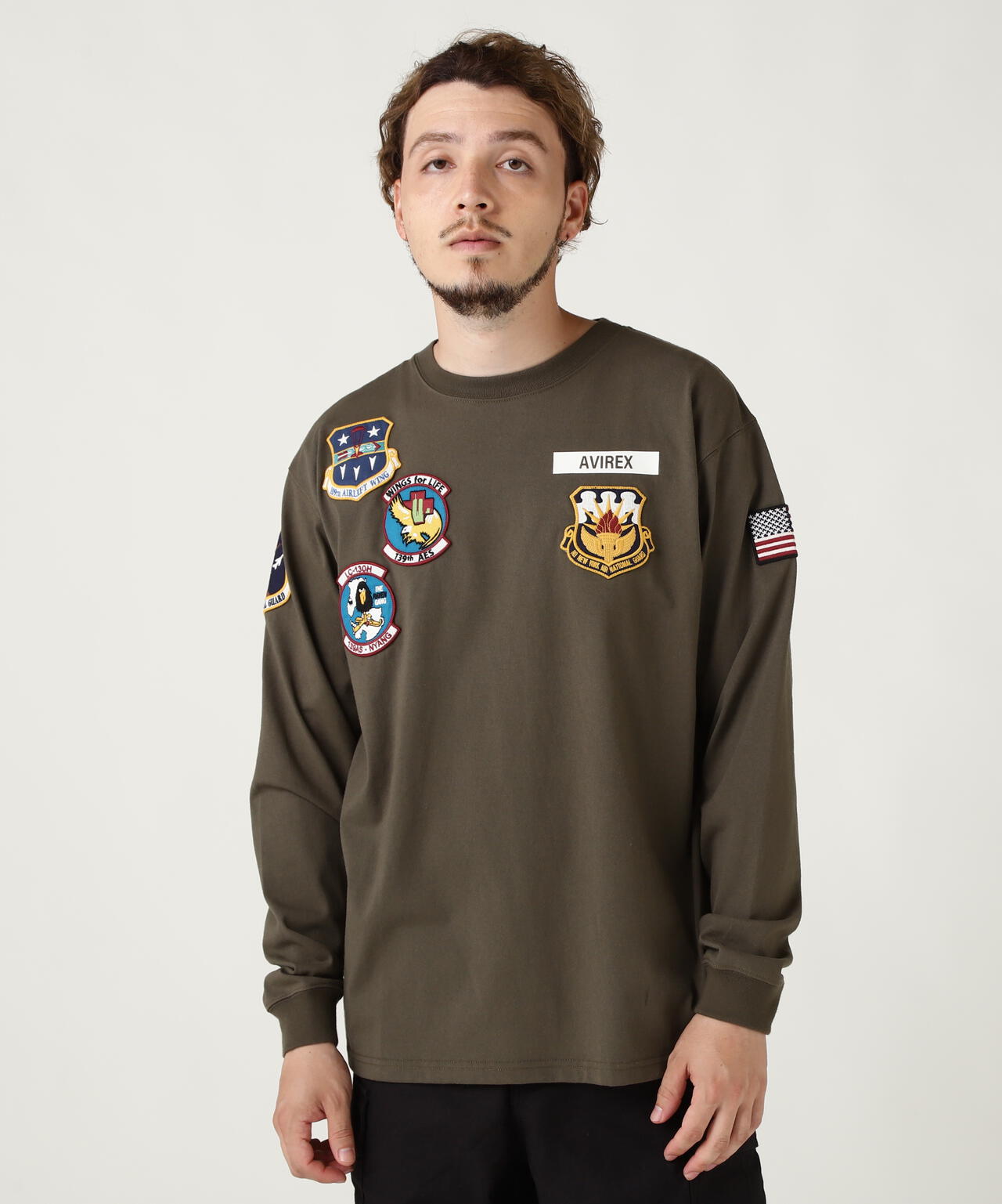 L/S N.Y. A.N.G PATCH T-SHIRT | AVIREX ( アヴィレックス ) | US