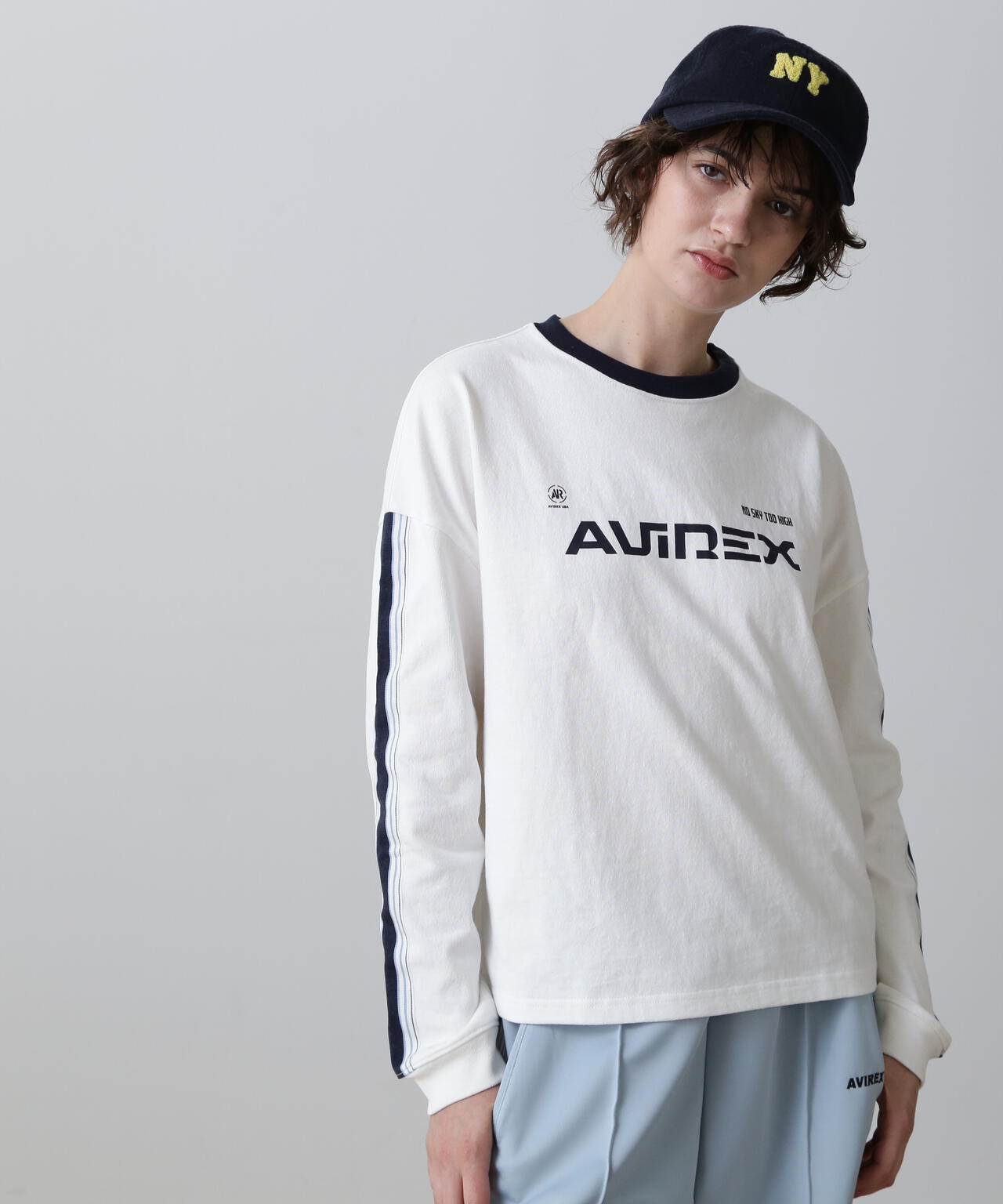 WEB&DEPOT限定》L/S LINE T-SHIRT/ ライン ロング スリーブ Tシャツ