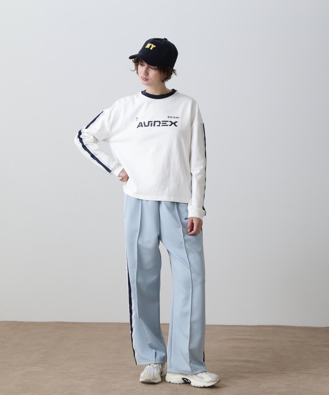 WEB&DEPOT限定》L/S LINE T-SHIRT/ ライン ロング スリーブ Tシャツ