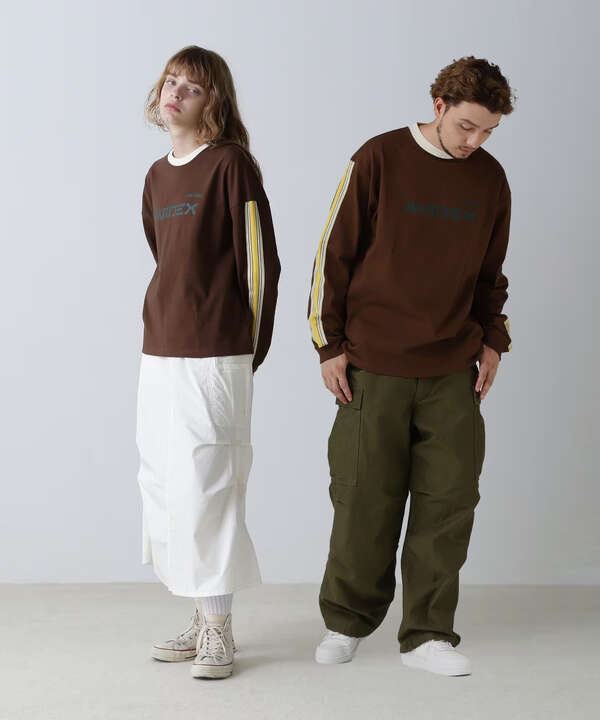 《WEB&DEPOT限定》L/S LINE T-SHIRT/ ライン ロング スリーブ Tシャツ