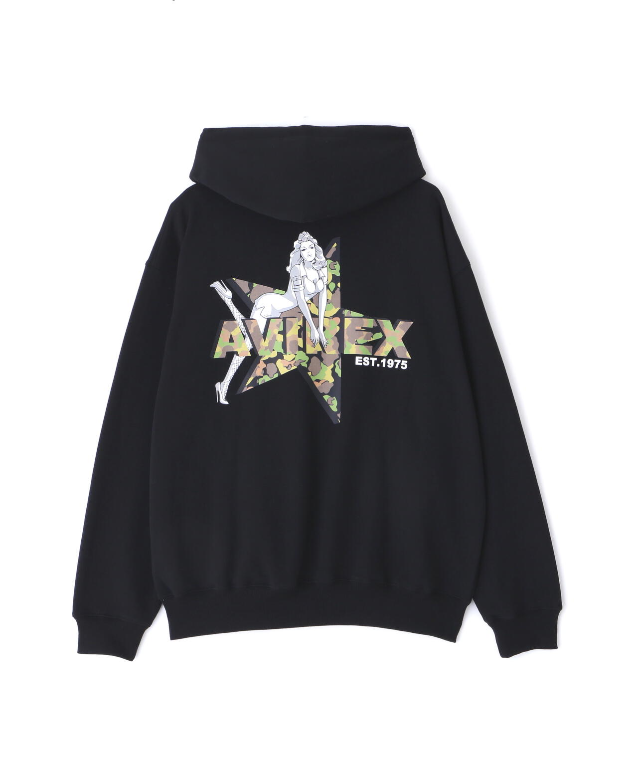 WEB限定》CAMOUFLAGE STAR &PINUP GIRL PULL OVER PARKA | AVIREX