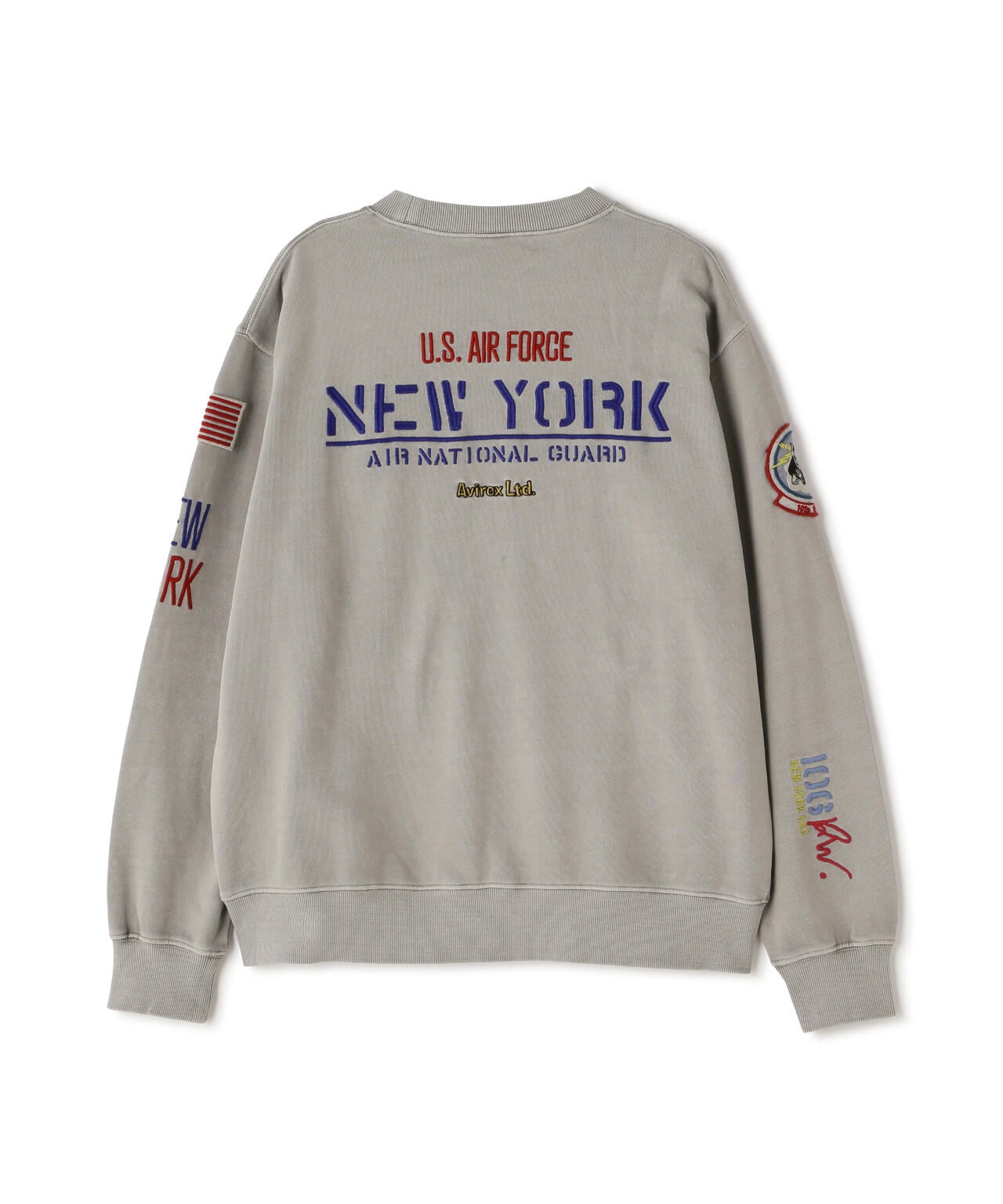 FADE WASH CREW NECK SWEAT NEW YORK ANG | AVIREX ( アヴィレックス