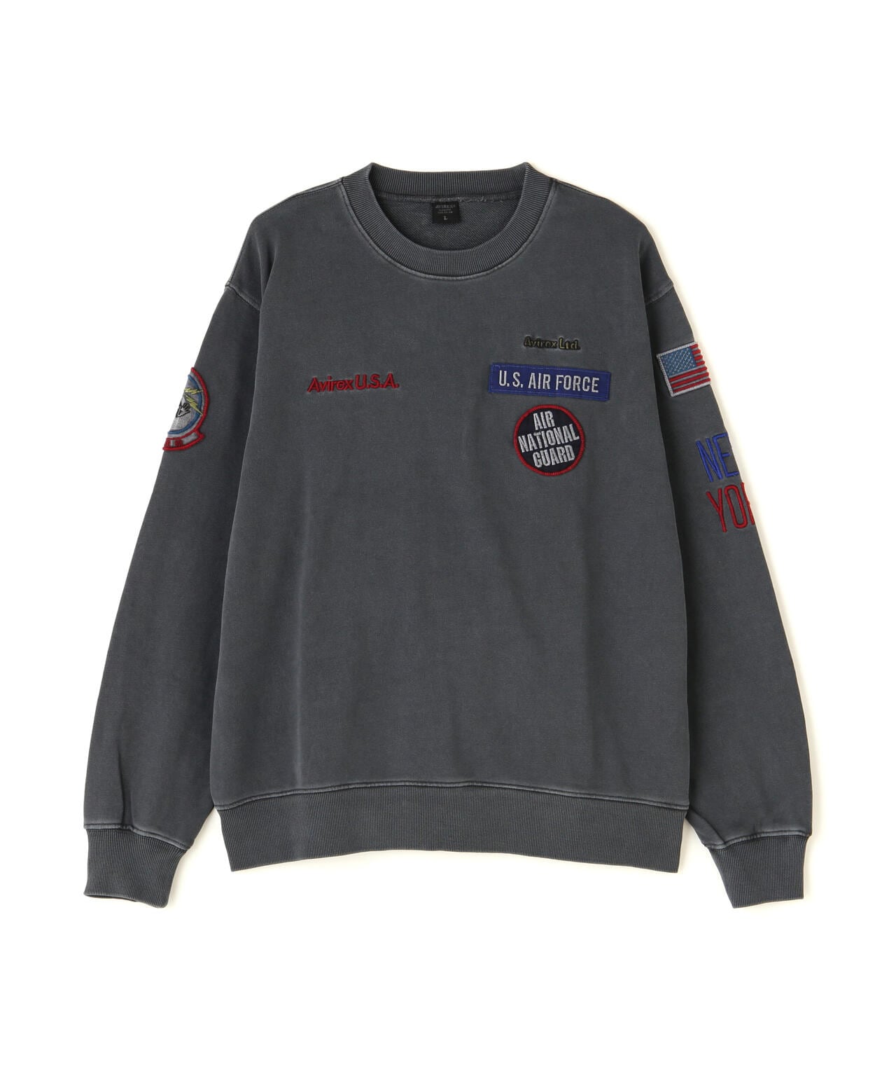 FADE WASH CREW NECK SWEAT NEW YORK ANG | AVIREX ( アヴィレックス