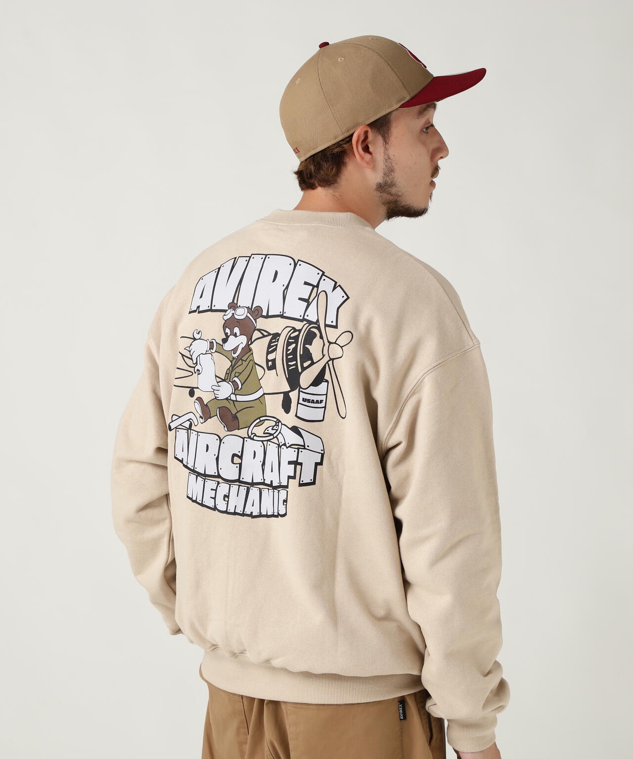 WEB&DEPOT限定》FLIGHT MECHANIC CREW NECK SWEAT | AVIREX