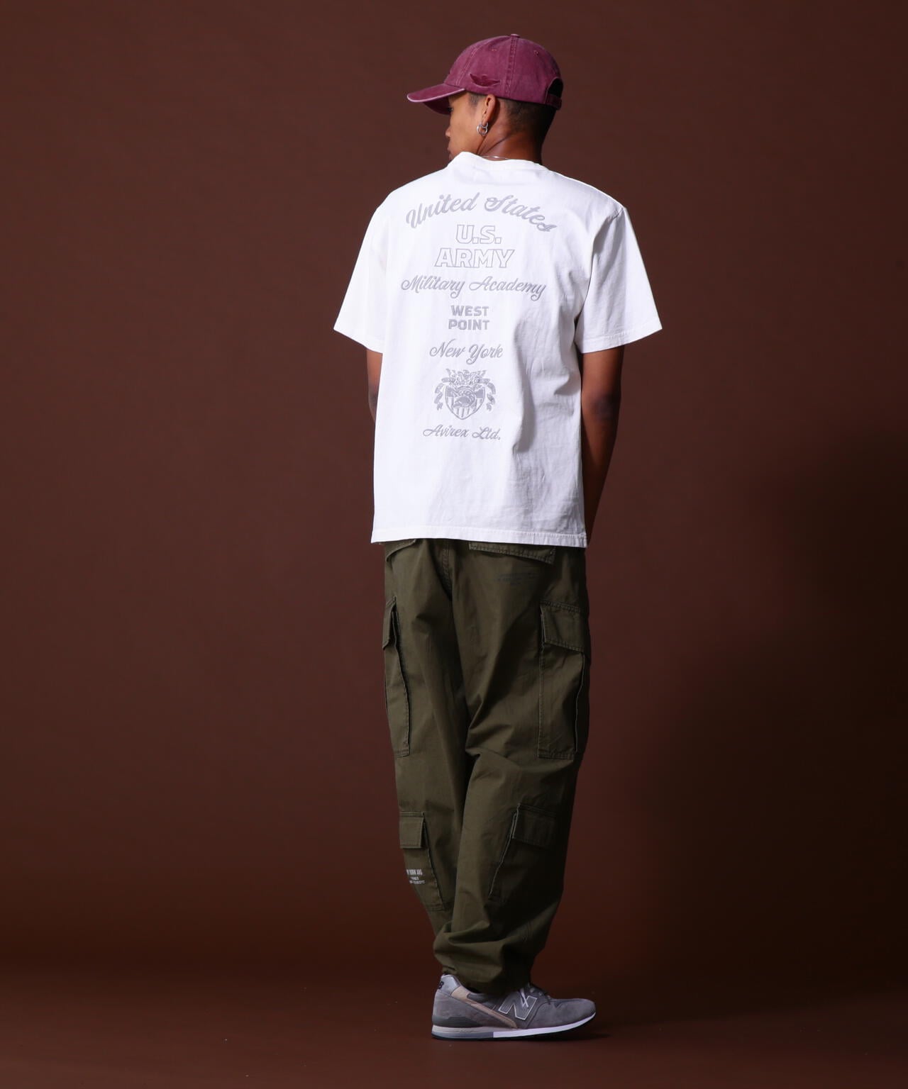 《COLLECTION》WEST POINT EMBROIDERY FADE WASH T-SHIRT /ウェストポイント エンブロイダリー