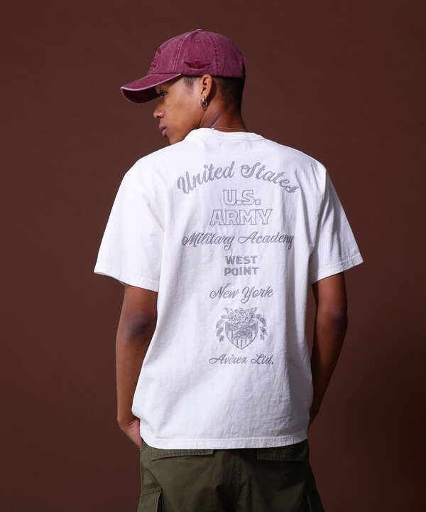 《COLLECTION》WEST POINT EMBROIDERY FADE WASH T-SHIRT /ウェストポイント エンブロイダリー