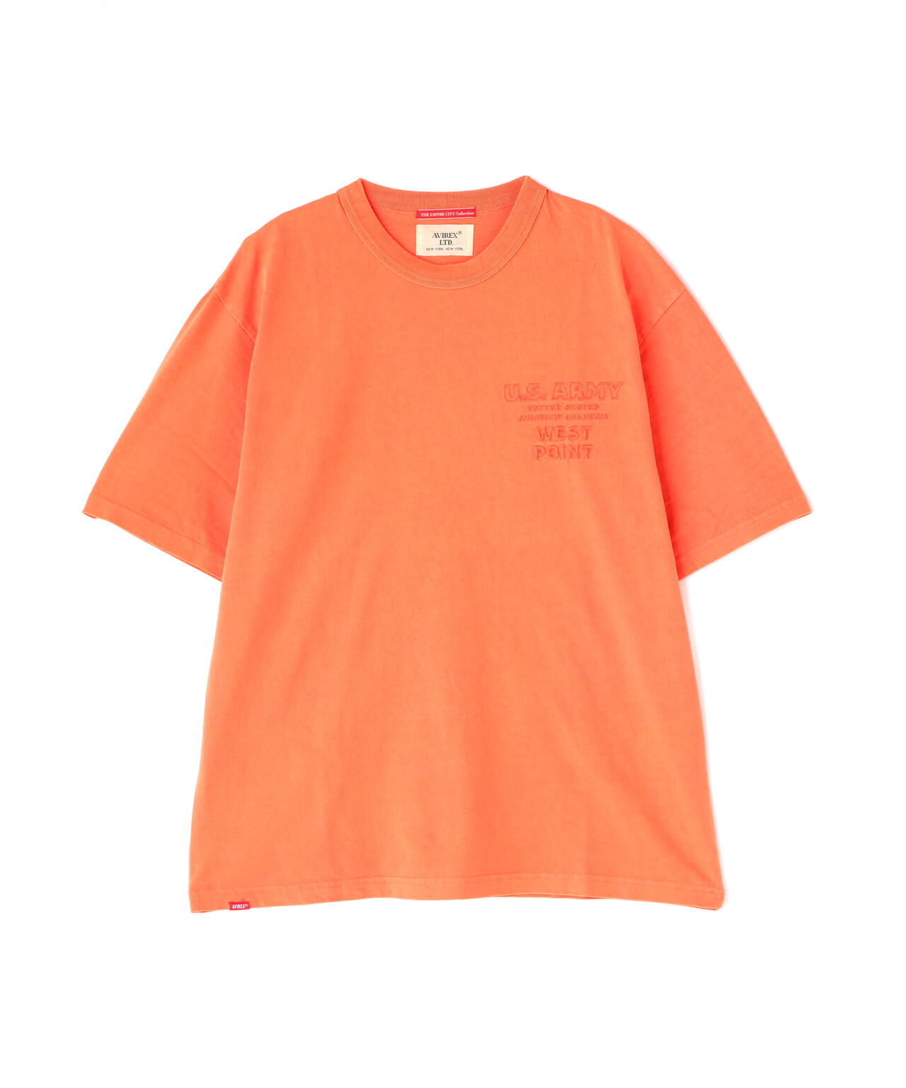 《COLLECTION》WEST POINT EMBROIDERY FADE WASH T-SHIRT /ウェストポイント エンブロイダリー