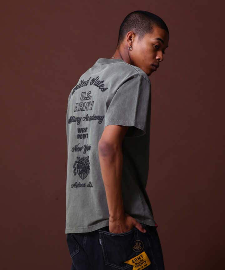 《COLLECTION》WEST POINT EMBROIDERY FADE WASH T-SHIRT /ウェストポイント エンブロイダリー