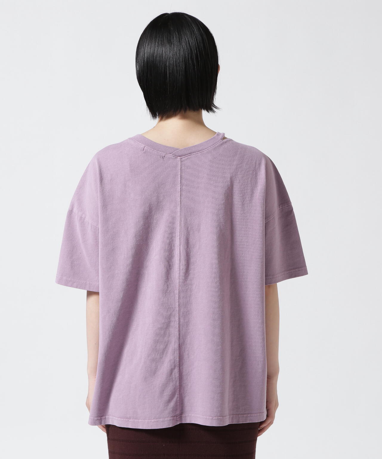 OPEN NECK T-SHIRT/ オープンネックTシャツ