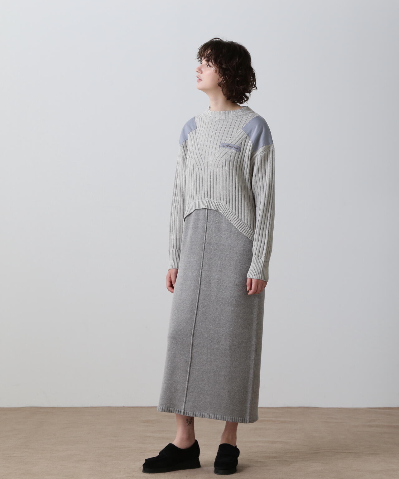 LAYERED LIKE KNIT ONE PIECE/レイヤードライク ニットワンピース