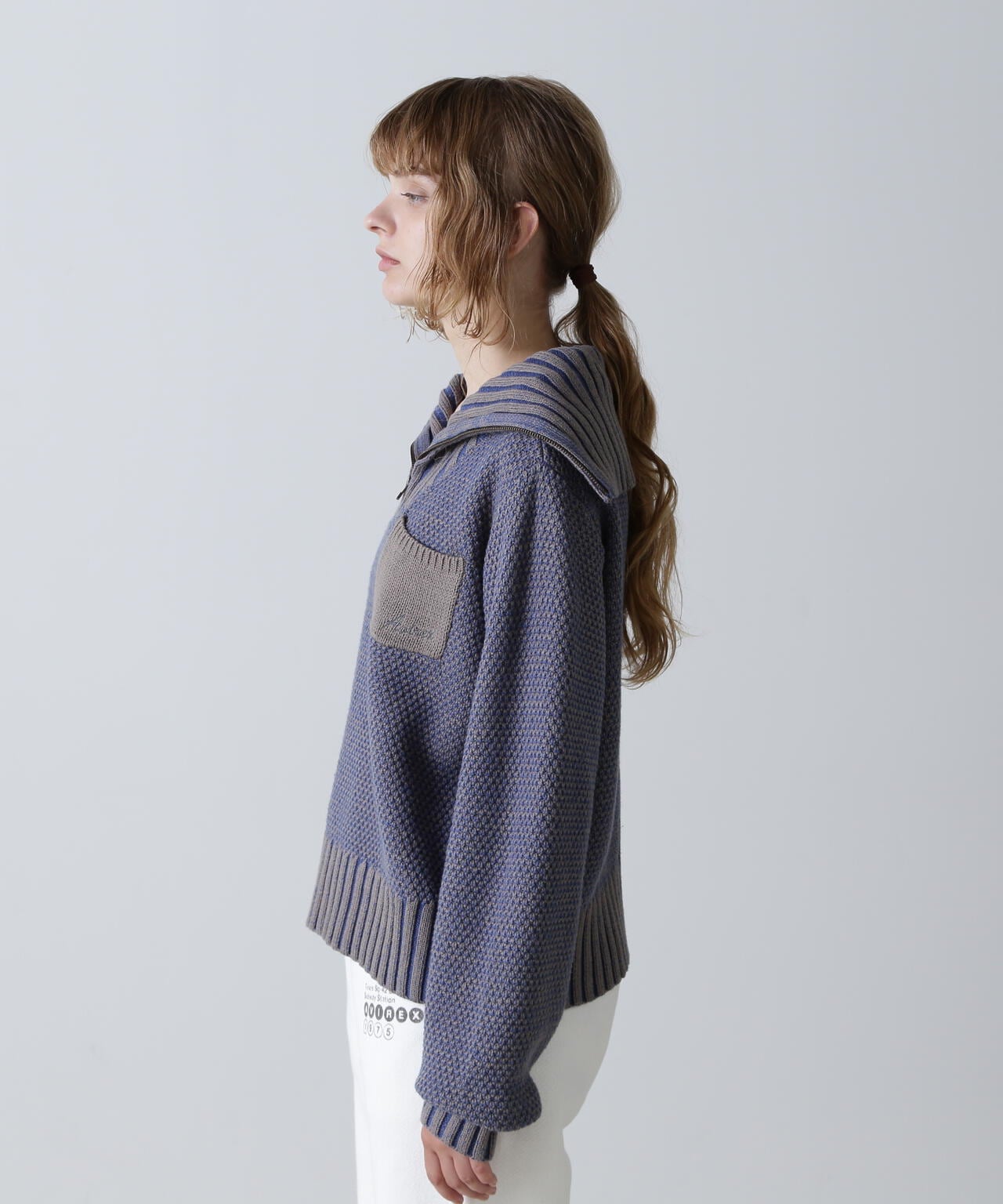 ZIP TURTLE NECK MELANGE KNIT TOPS/ジップタートルネック | AVIREX 