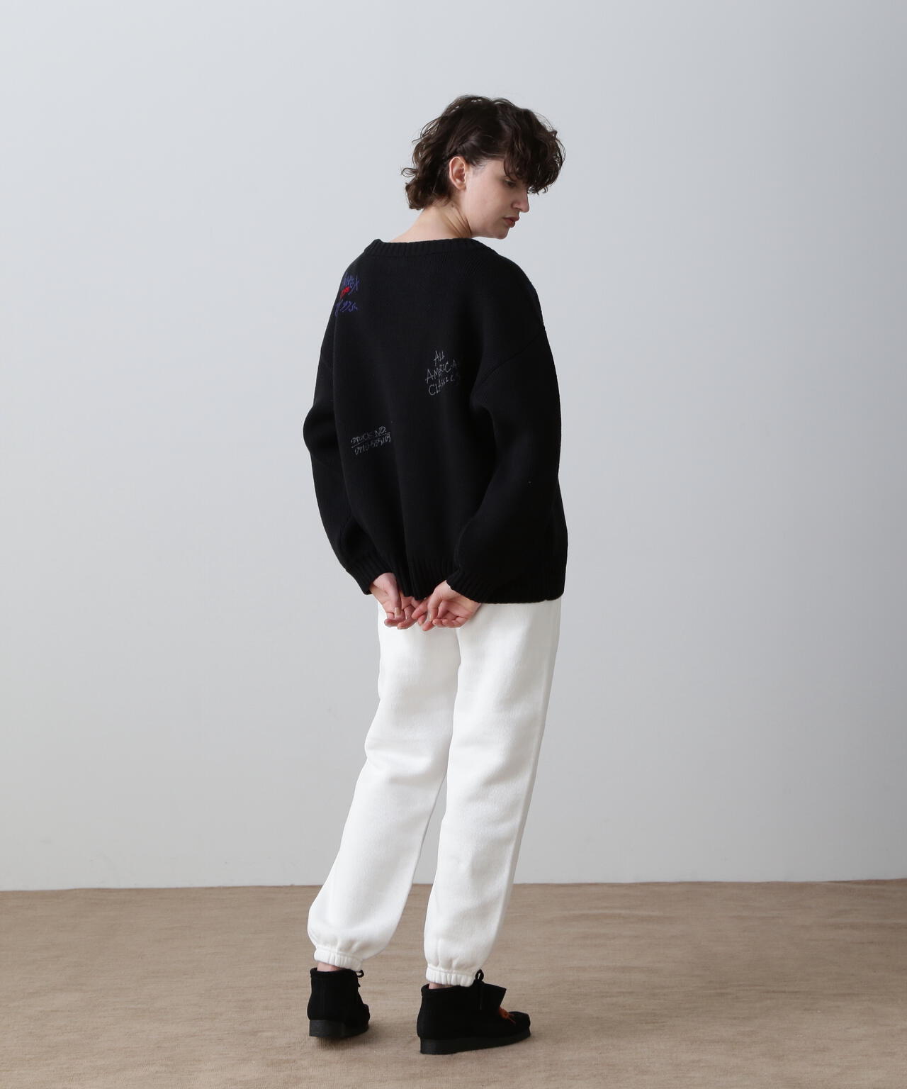 直営店限定】SCRIBBLING KNIT CARDIGAN/ スクリブリング ニット