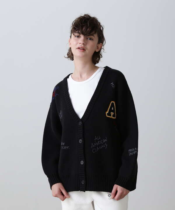 直営店限定】SCRIBBLING KNIT CARDIGAN/ スクリブリング ニット