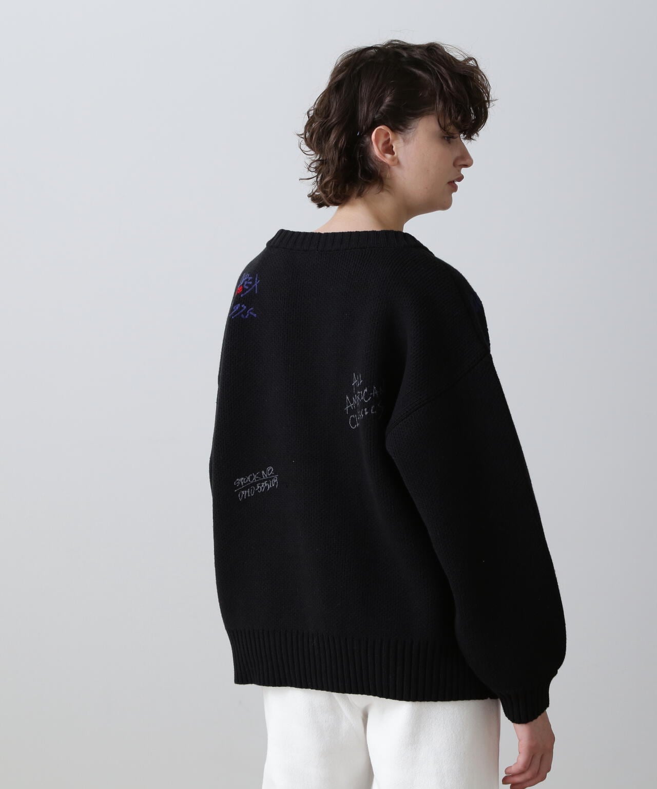 【直営店限定】SCRIBBLING KNIT CARDIGAN/ スクリブリング ニットカーディガン